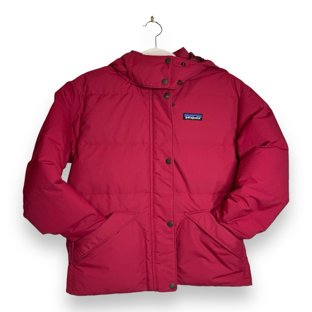 NEW Patagonia Women Downdrift Jacket Down Insulated Hood Wax Red Sz XS